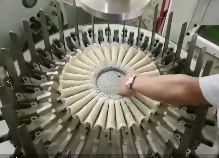 CRA-360 Automatic Airflow Buffing Wheel Weave polishing Wheel Making machine
